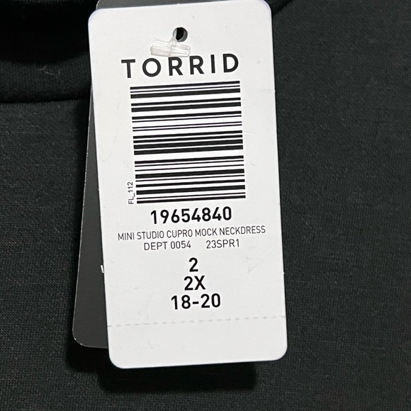 Torrid Mini Studio Cupro Mock Neck Dress NWT - Picture 8 of 8